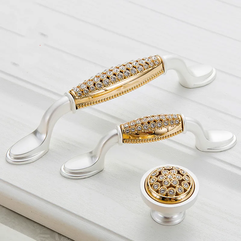 Ручка дверная из цинкового сплава с кристаллами | Обустройство дома