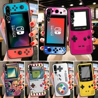 Game controllers switch Phone case For Huawei Mate P10 P20 P30 P40 Smart Pro Lite 2019 black trend hoesjes art back