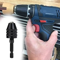 0 3 6 5mm clamping keyless drill chuck screwdriver impact driver adapter 14 hex drill bit adapter quick change convertor tool