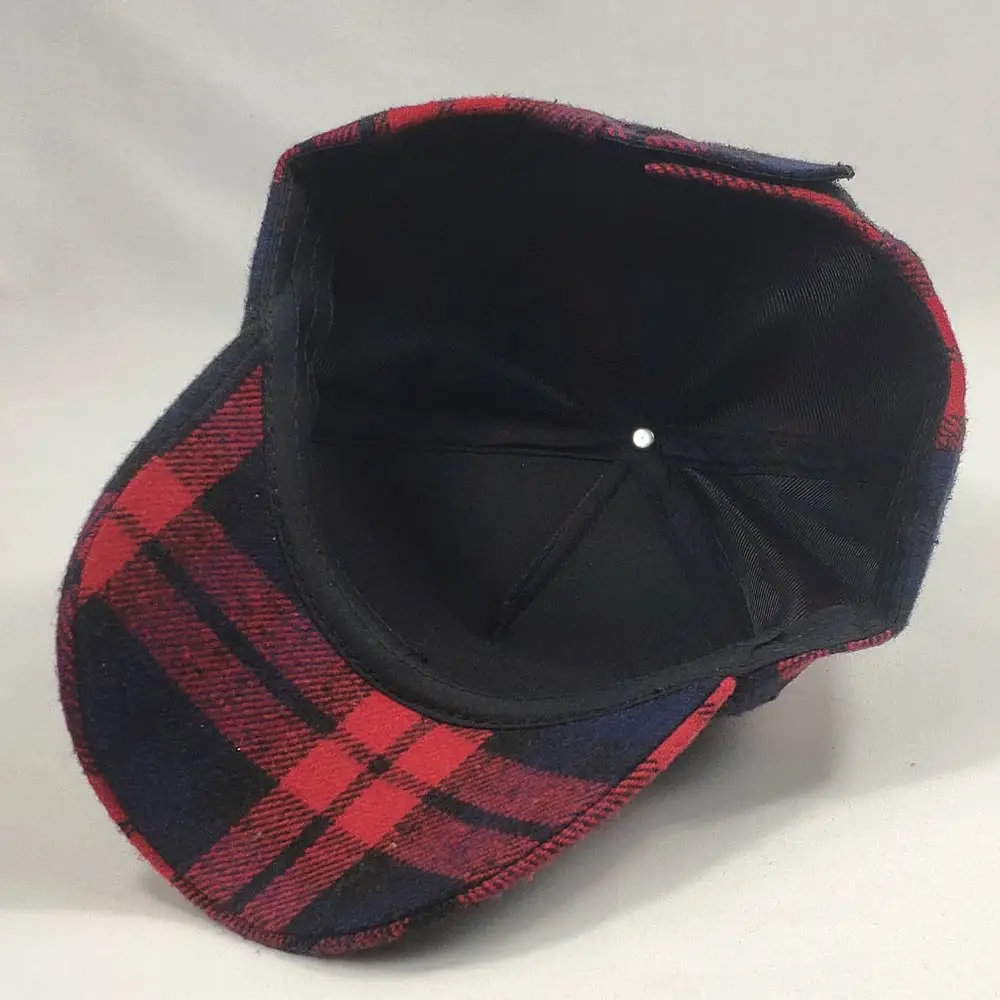 Adjustable Vintage Men Cap Plaid Tweed Baseball Hat Dad Winter Autumn Red Grey | Аксессуары для одежды