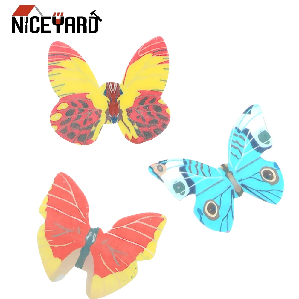 NICEYARD 40 шт./компл. украшение для торта в виде бабочки рисовая бумага жаростойкая
