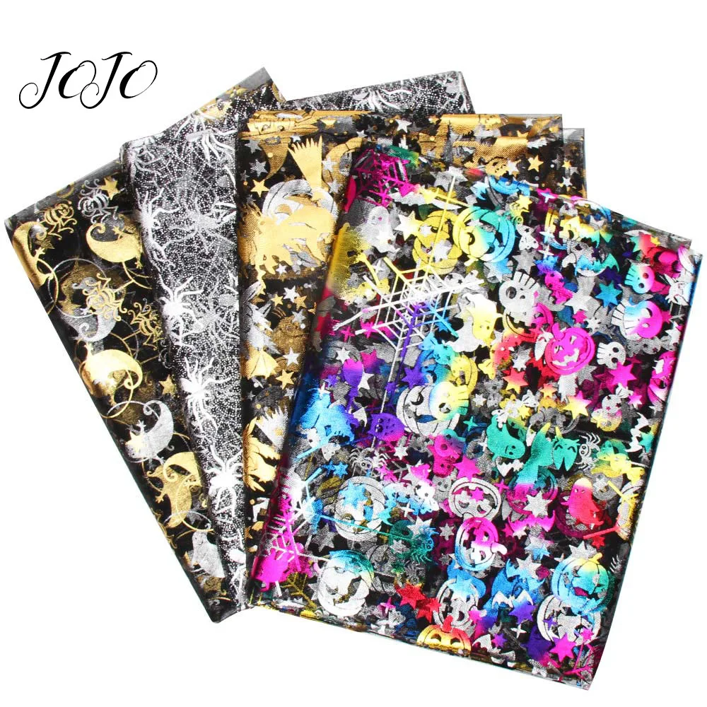 JOJO Луки 90*145 см 1 шт. Хэллоуин бронзового цвета марлевая ткань для вышивки тыквы