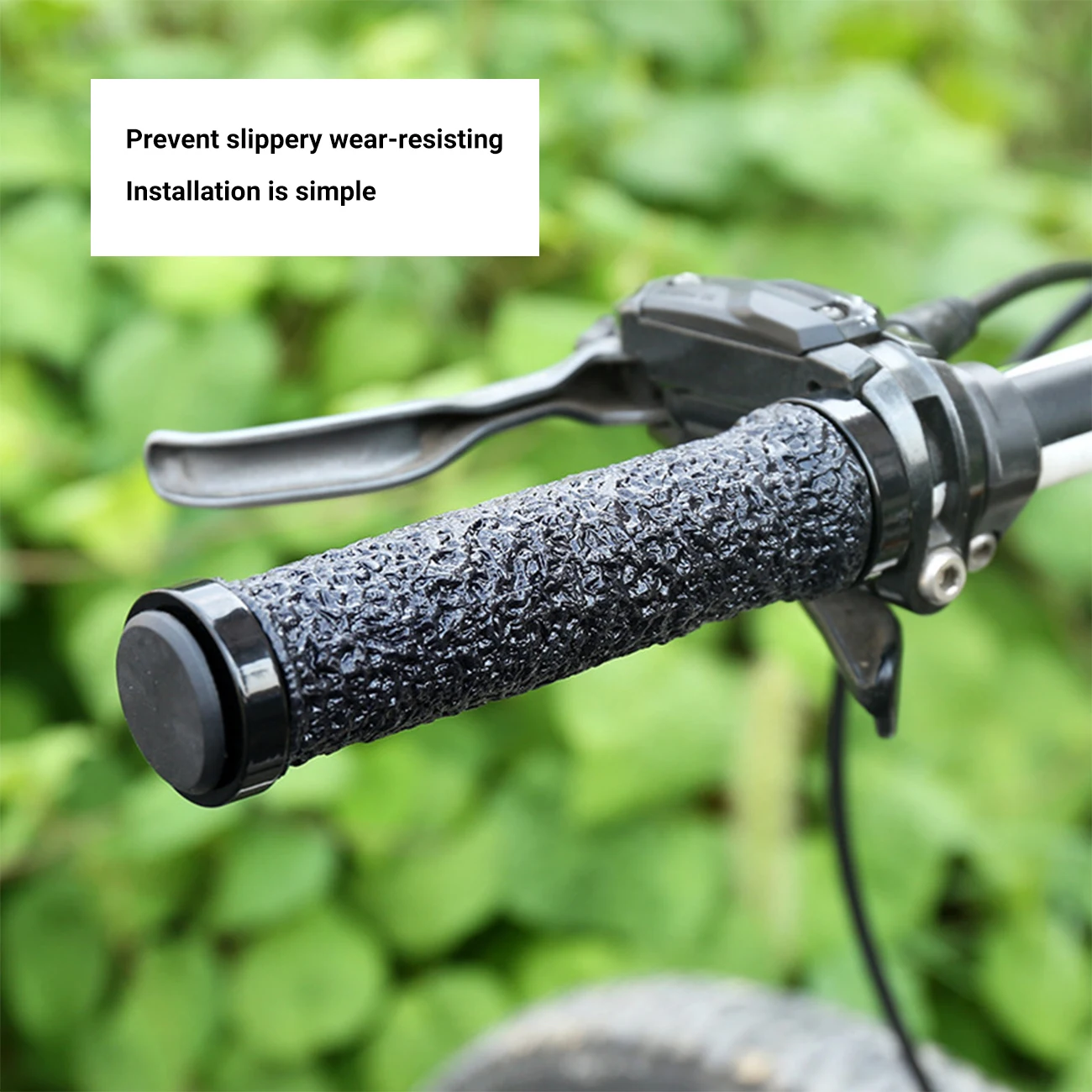 

1 Pair Bike Handlebar Grips Non Slip Seaweed Gel Bicycle durable Handle Grip with Aluminum Lock Bike Grip cycling Accessories