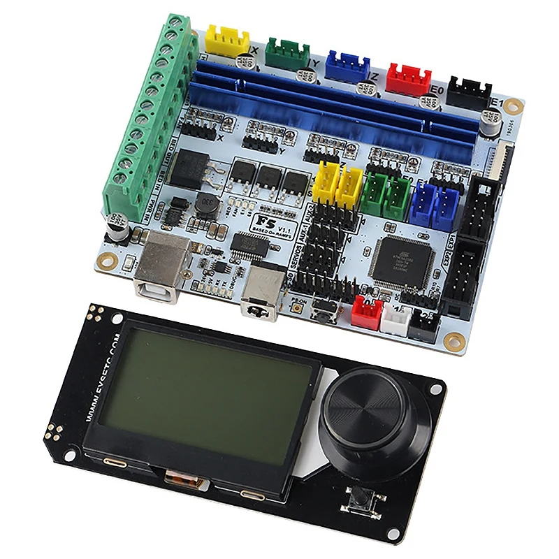 

3D Printer Motherboard F5V1.1+Mini 12864 LCD+42 Stepper Motor x5 Kit Ramps1.4