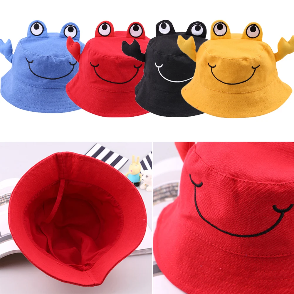 

2021 Baby Summer Accessories Newborn Baby Boy Girl Infant Cartoon Bucket Beach Outdoor Sun Hat Toddler Monster Cap Gifts