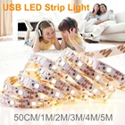 DC 5В USB светильник полосы для ТВ Настольный Экран задняя светильник украшения светодиодный светильник 2 м 3 м 4 м 5 м гибкая Диодная лента 2835 Чип светодиодный полоски