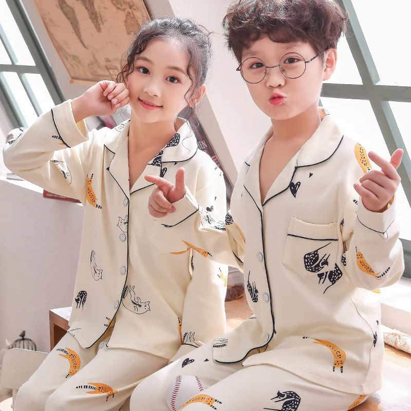 Весенний Пижамный костюм для девочек кардиган с героями мультфильмов комплект