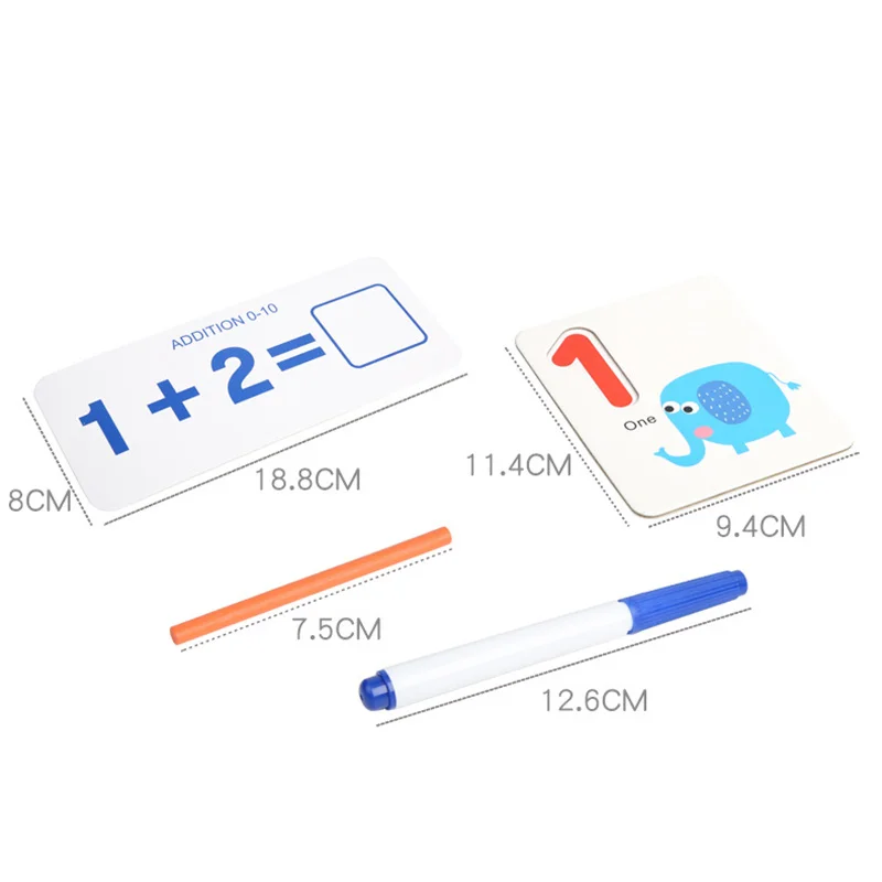 

Kids Preschool Math Learning Toy Puzzle Children'S Cognitive Teaching Aids Children Recognize Digital Letters Matching Puzzle