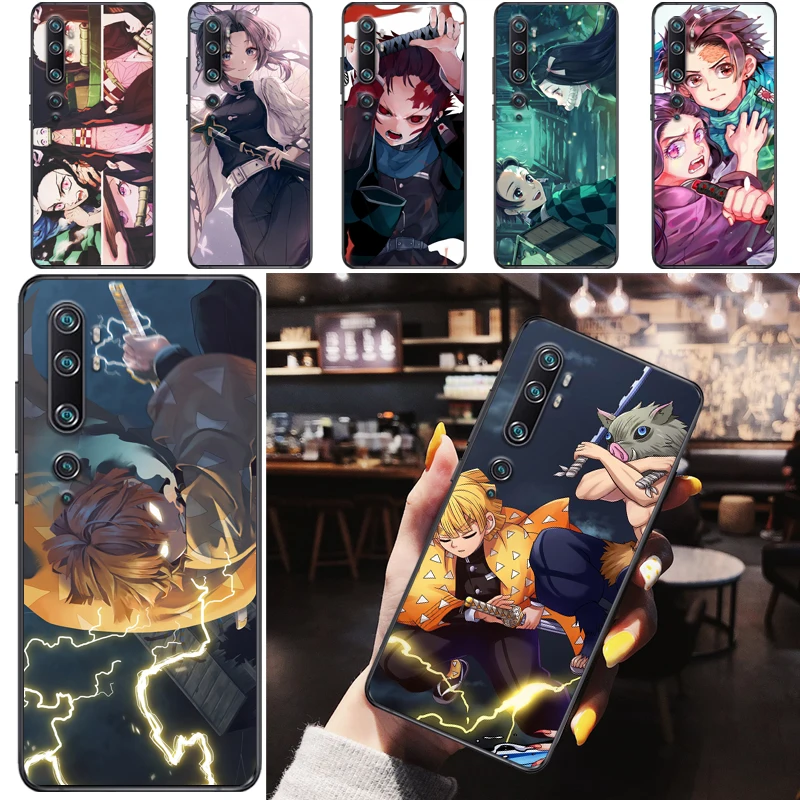 

Demon Slayer Kimetsu No Yaiba Kamado Tanjirou Agatsuma Zenitsu Kamado Nezuko Phone Case For Xiaomi Mi CC9 Pro CC9e Cases