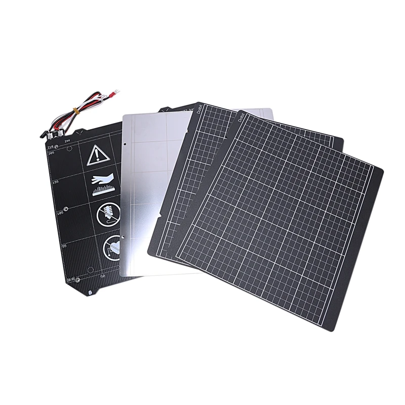 

Для Clone Prusa I3 Mk3 Магнитная Подогреваемая кровать Mk52 комплект проводки термистор с магнитом + стальной лист + 2 шт Черная Наклейка для Pr