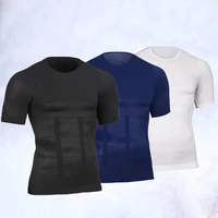 for corrector compression body building fat burn chest tummy shirt corset mens slimming shaper posture vest male belly abdomen