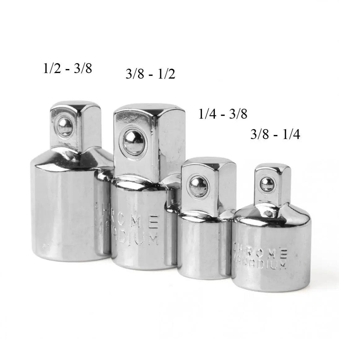 

4pcs 1/4 3/8 1/2 Drive Socket Adapter Converter Reducer Air Impact Socket Wrench Adapter Hand Tools Set Drive Socket Adapter