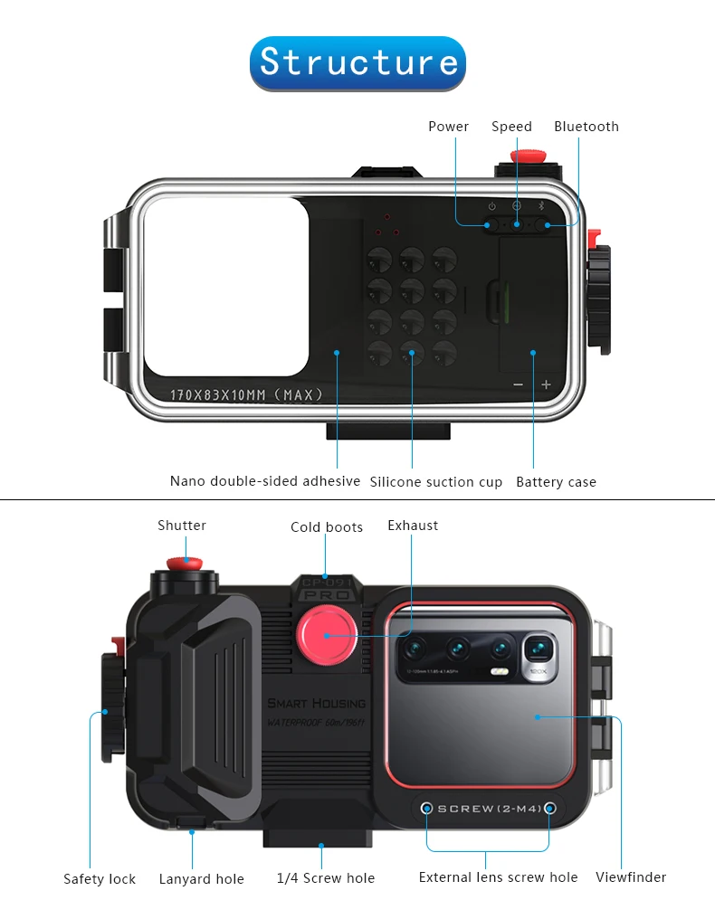 Фото Водонепроницаемый Bluetooth-чехол для Iphone 12 pro 13 Pro Max №5