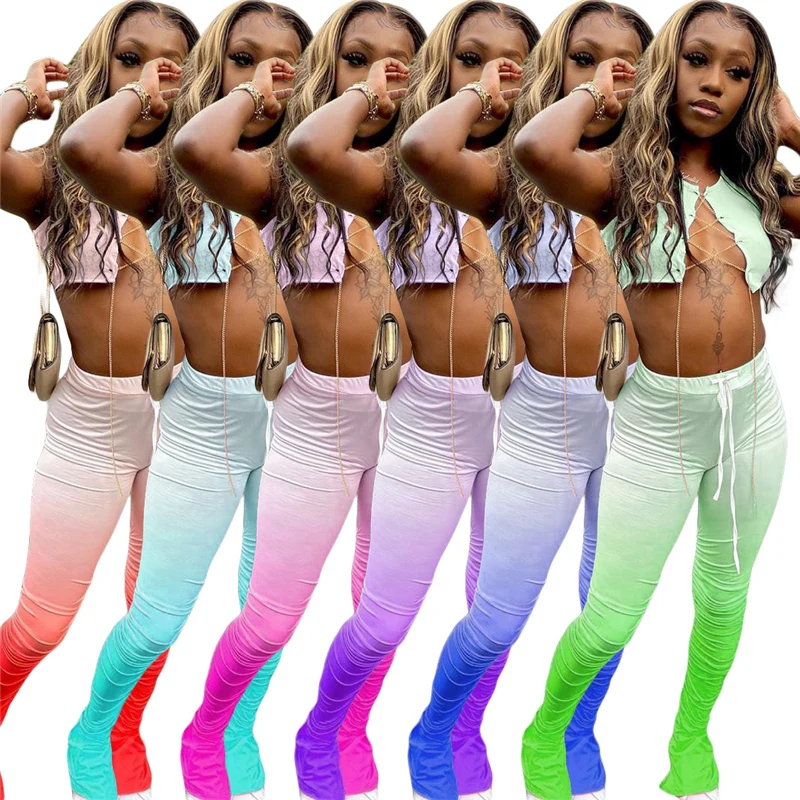 Женский летний комплект из двух предметов: укороченный топ без рукавов и