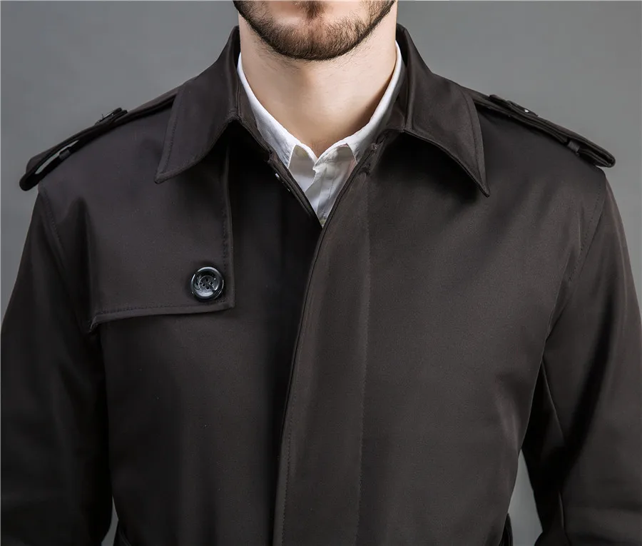 Тренчкот SAMHI BUGLE мужское повседневное Мужское пальто тонкое длинное