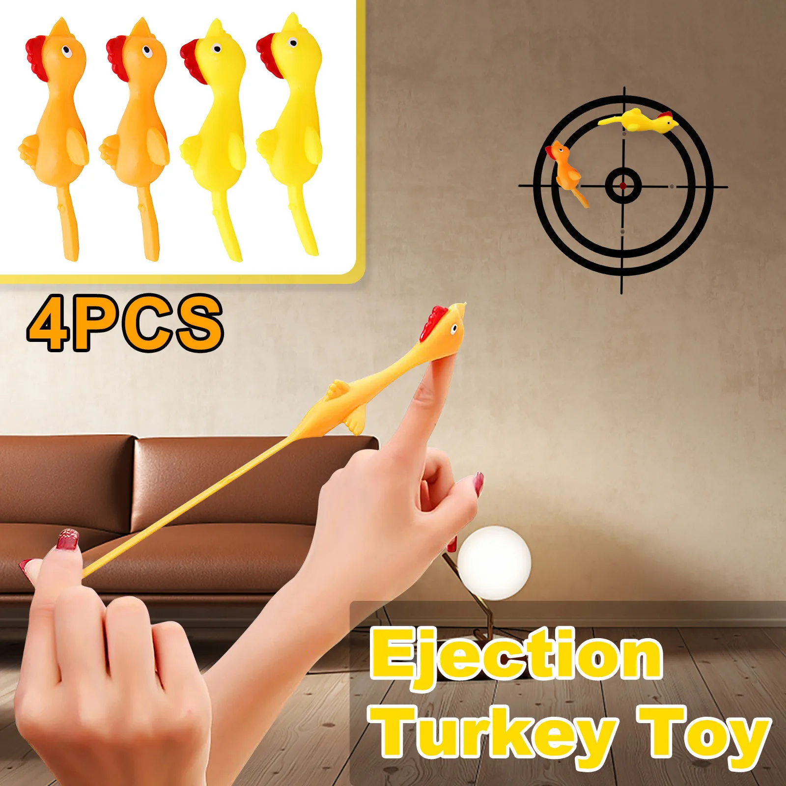 

Antistress Toys 4pcs Screaming Chicken Squeeze Sound Toy Pets Dog Toys Product Shrilling Decompression Tool Squeak Vent Chicken