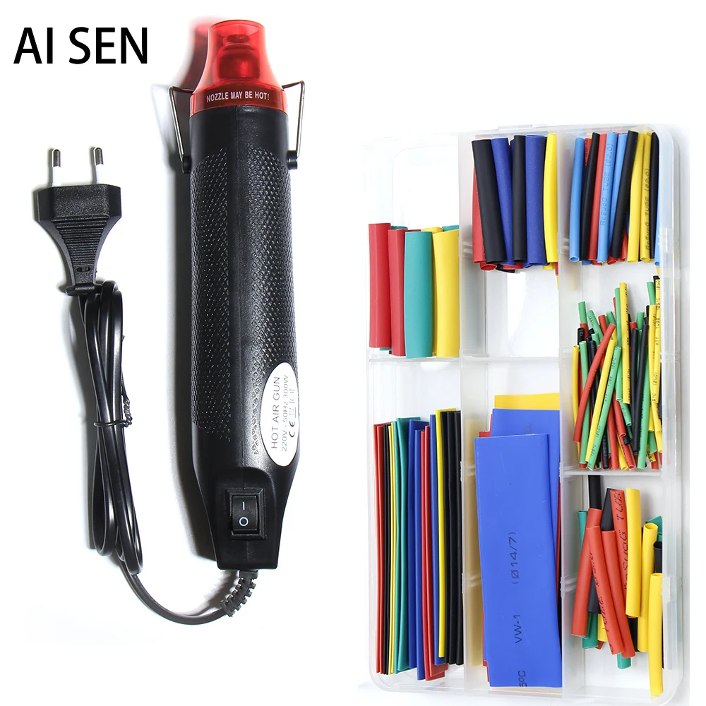 

HOT AIR GUN Heat Shrink Tube Kit Assorted Polyolefin Insulation Sleeving Wire Cable Set 127PCS 164PCS 328PCS BOX