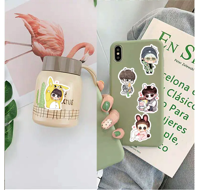 40 pieces of K pop Korean set Bangtan boys kawaii pegatinas stickers hand account sticker pack girl stickers cartoon stickers