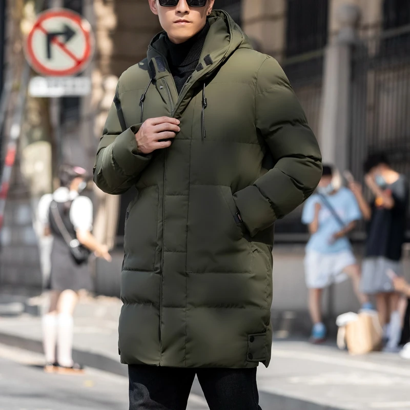 Men Plus Size Thicken Baggy Parka 2021 Winter New Harajuku Classic Brand Street Trend Hood Coat Thick Warm Parkas Jacket Male