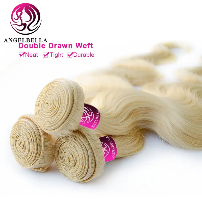 

Angelbella 613 Blonde Hair Brazilian Body Wave 1/3/4 Bundle Pure Virgin Hair Weave 24 26 28 30 inch Virgin Hair Bundles Weave