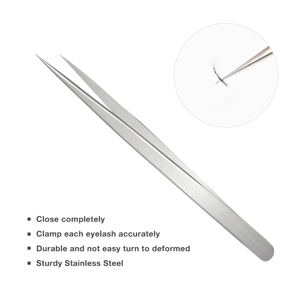 Zwellbe антистатические пинцеты для наращивания ресниц Набор бровей из нержавеющей