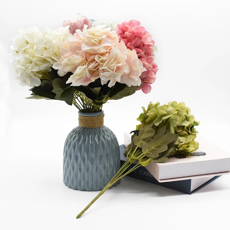 

1 Bundle Silk Hydrangea Artificial Plants Vases for Home Decoration Christmas Decorative Flowers Wreaths Wedding Fake Flowers