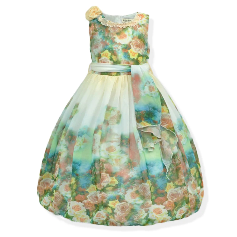 2019 Girls Princess Dress Kids Chiffon Flower Lace Embroidered Tank Top Children's Wear INS For 3-12 Years Old | Детская одежда и