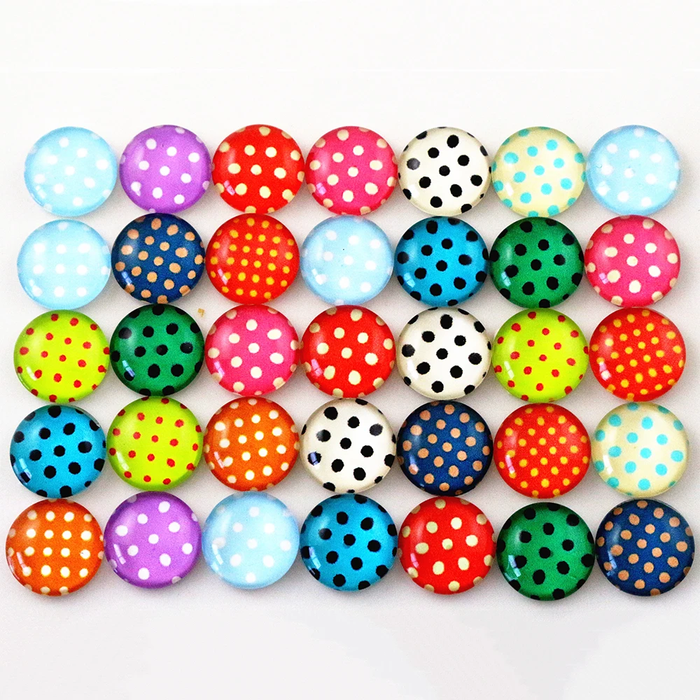 

Hot Sale 50pcs 12mm Mixed Handmade Photo Cute Cool Glass Cabochons