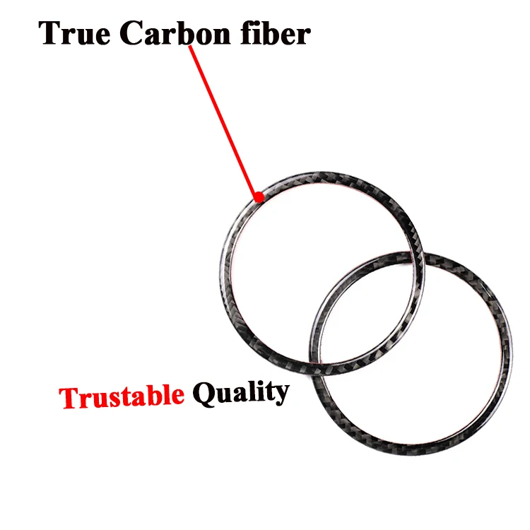 

Real Carbon fiber For BMW E90 E92 320i 318i audio peaker door loudspeaker trim Decorative Frame Cover Stickers Interior Moulding