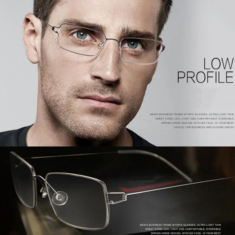 

Veshion 2020 Ultralight Frameless Titanium Alloy Glasses Frame Men High Quality TR90 screwless Frame for men