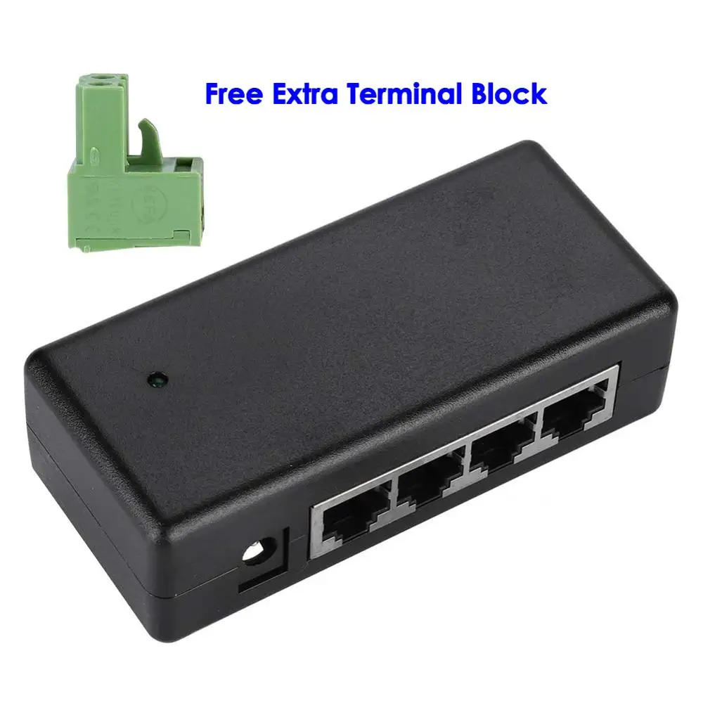 4 порта 8 портов PoE инжектор Midspan 4CH 8CH адаптер питания Ethernet блок выключатель вход