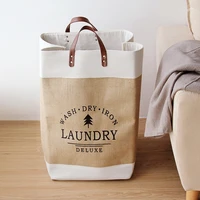 waterproof collapsible laundry basket dirty clothes hamper printed foldable storage bin sundries sorter basket