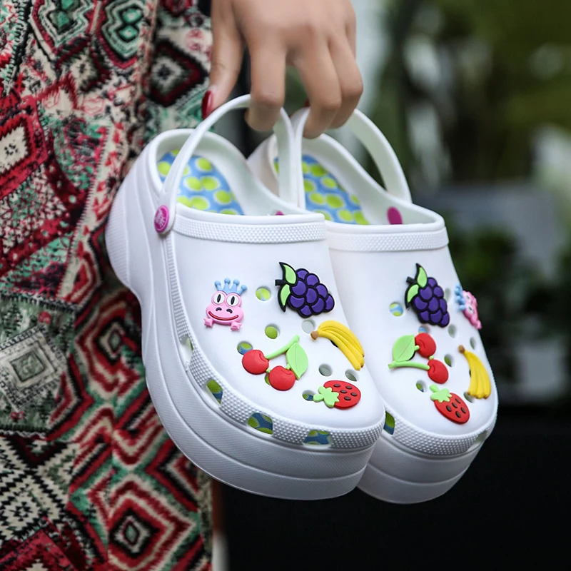 

PULOMIES Summer Women Slippers Platform Clogs Outdoor Garden Shoes Female Pool Sandals Bathroom Flip Flops Mules Beach Slippers