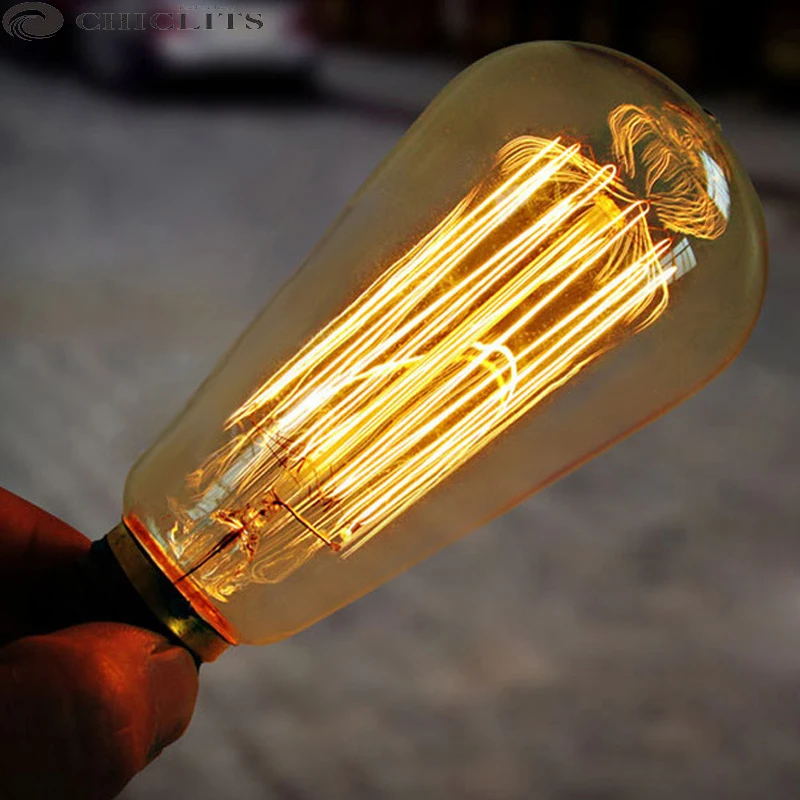 

Retro Edison Bulbs 40W 60W 110V 220V Vintage Incandescent Bulb ST64 E27 Lumiere Filament Night Lamp Home Indoor Lighting