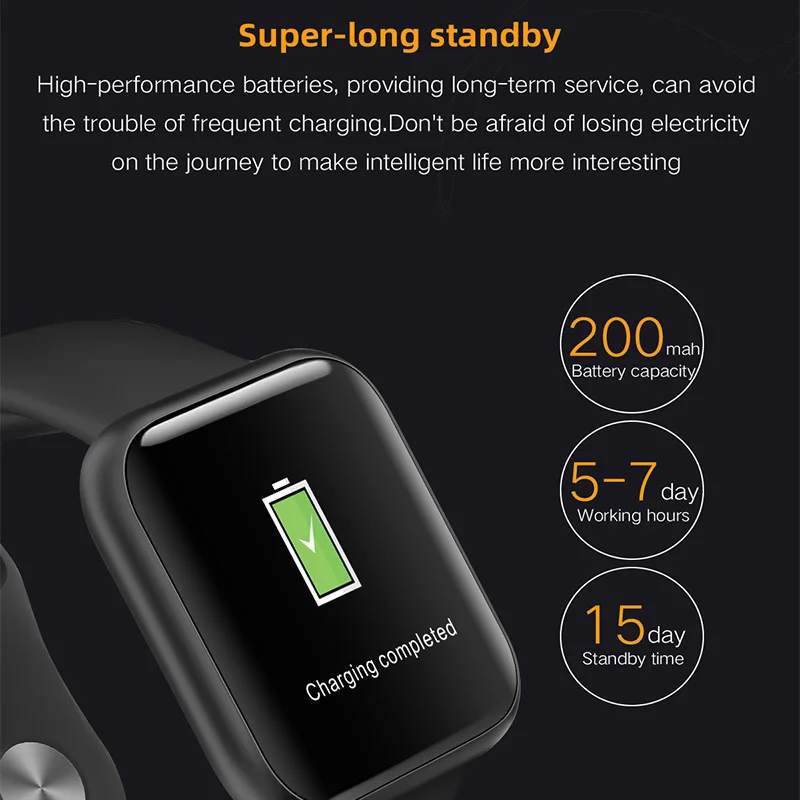 P80 smart watch женские IP68 водонепроницаемый полный сенсорный экран умные часы монитор