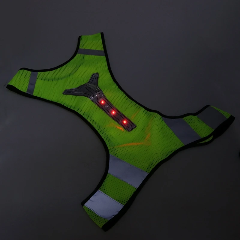 Велоспорт светоотражающий жилет светодиодный для бега на открытом воздухе