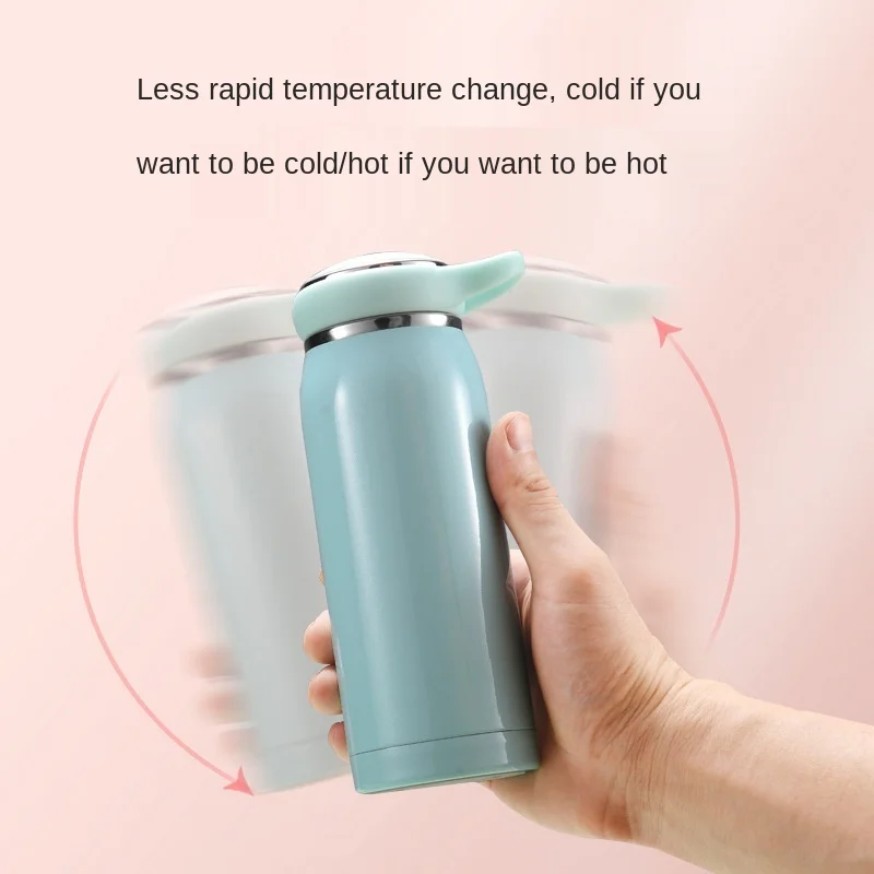 

New Stainless Steel Vacuum Flask Portable Dual-use Double-layer Vacuum Student Vacuum Flask Sports Fashion Shaking Heating Flask