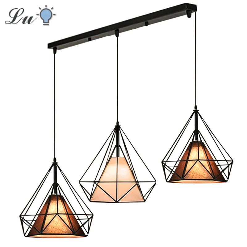 Винтажная светодиодная Подвесная лампа s декоративные железные светильники для