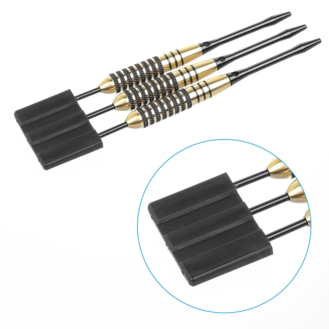 Cyeelife 10 stücke dart insert platte stichschutzkleidung dart werkzeug zubehör schwarz stahl nadel einsatz kunststoff platte – Detail 4