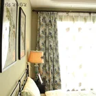 Жаккардовые занавески в американском ретро стиле с банановыми листьями, занавески из хлопка и льна с высоким затенением для гостиной, столовой, спальни