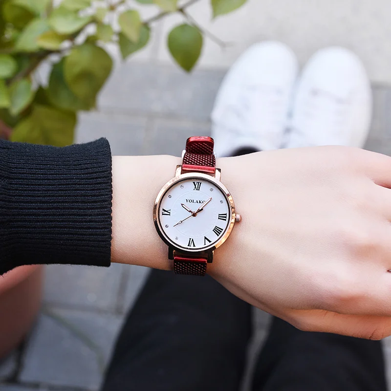 2020 модные наручные часы для женщин стильные повседневные Простые пряжки золотые