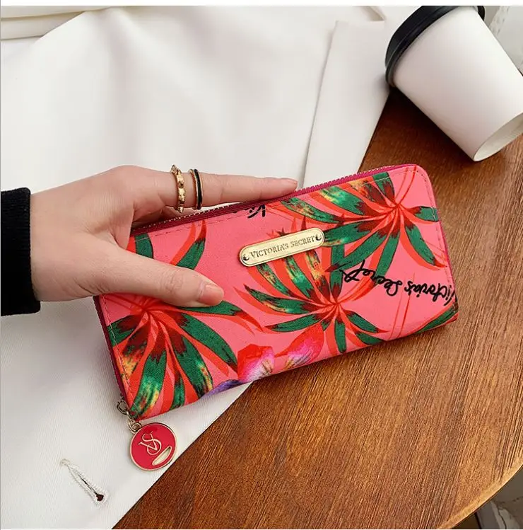 

Wallet Ladies New Large Capacity Ladies Long Handbag Embroidery Screw Wallet Storage Bag Long Zipper Wallet Multicolor Leopard