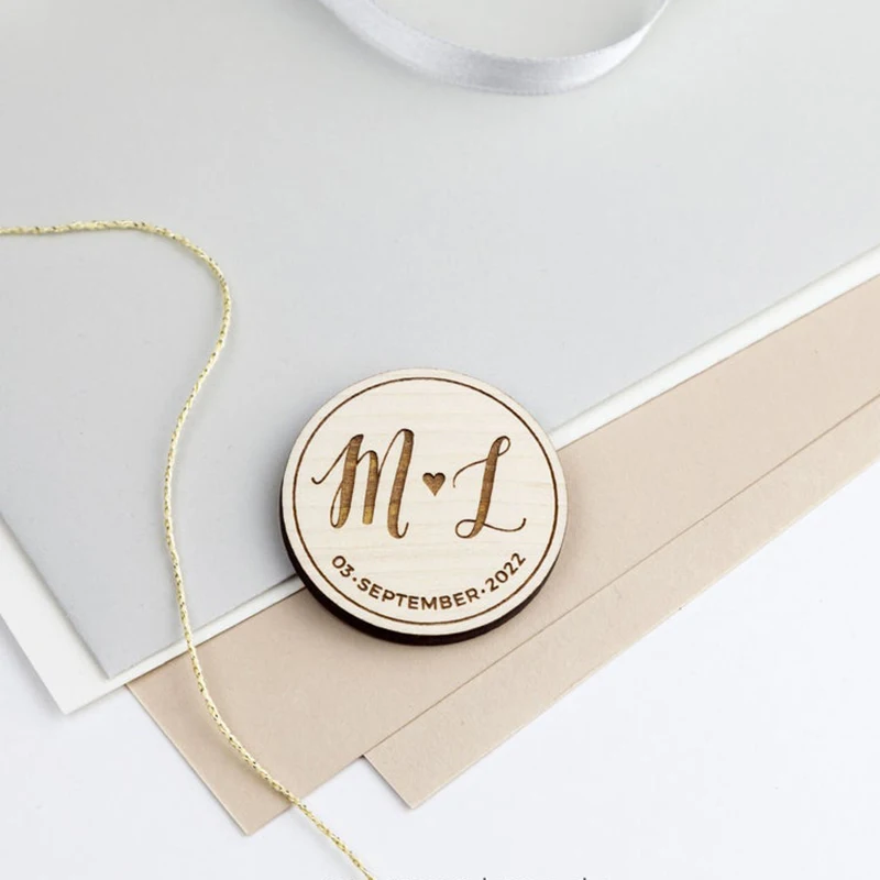 

Romantic love couple save the date magnet, personalized country wedding invitation