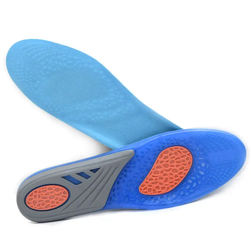 Silicone Gel Insoles Men Women Shoe Inserts Shock Absorbing Sports Insole Foot Care for Plantar Fasciitis Relieve Feet Pain Pad