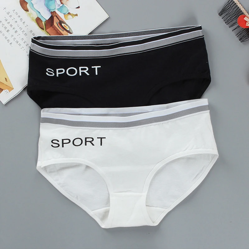 QIWN мягкие женские спортивные хлопковые трусики однотонное бесшовное нижнее