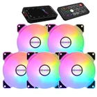 Вентилятор водяного охлаждения Bykski, чехол для компьютера, A-RGB, 120 мм, светодиодная подсветка радиатора, поддержка регулировки скорости, CF-APRBW-V3