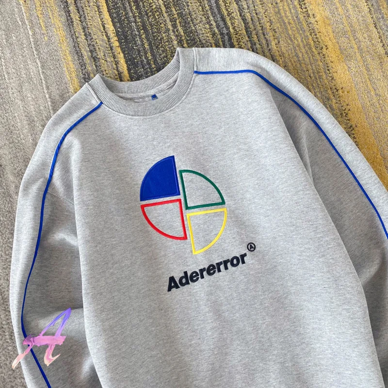 

ADER Pullover High Weight Color Windmill Embroidery Round Neck Sweater Men Women Ader Error Sweatshirt Harajuku