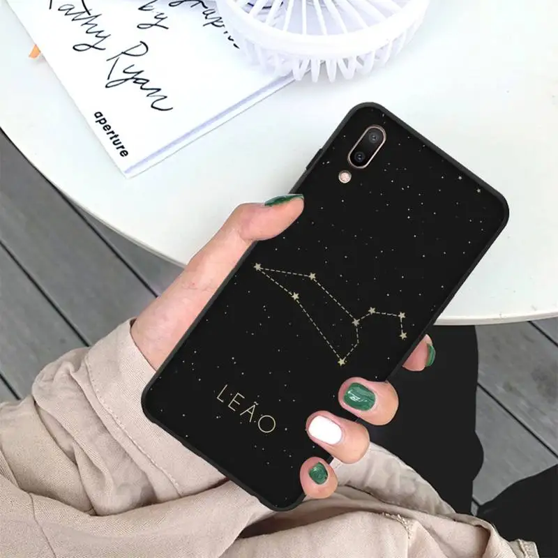 

12 constellations zodiac signs Phone Case for Vivo Y91C Y11 17 19 17 67 81 Oppo A9 2020 Realme c3