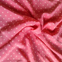 100silk crepe silk charmeuse silk mulberry silk for shirt dress tops peach with small orange spots dots crepe fabric