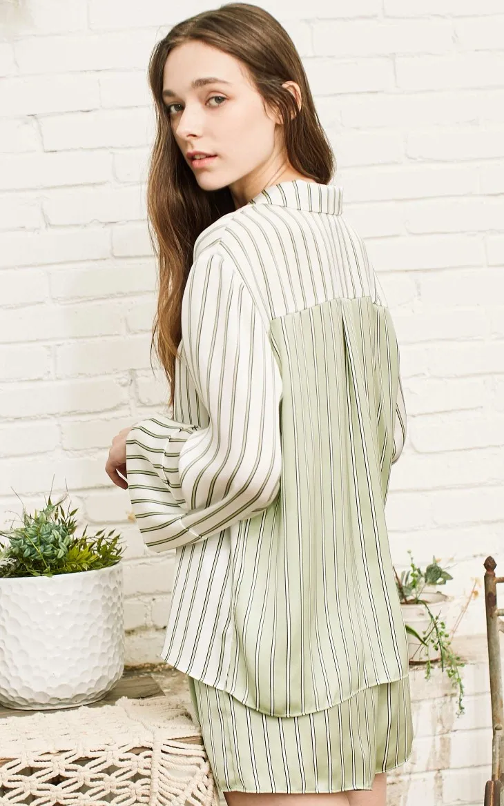 Vero Moda женские полосатые топы разных цветов с широкими манжетами для дома | 3191P9501